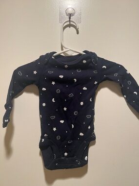 Carter's Navy One-Piece with White Star & Moon Print